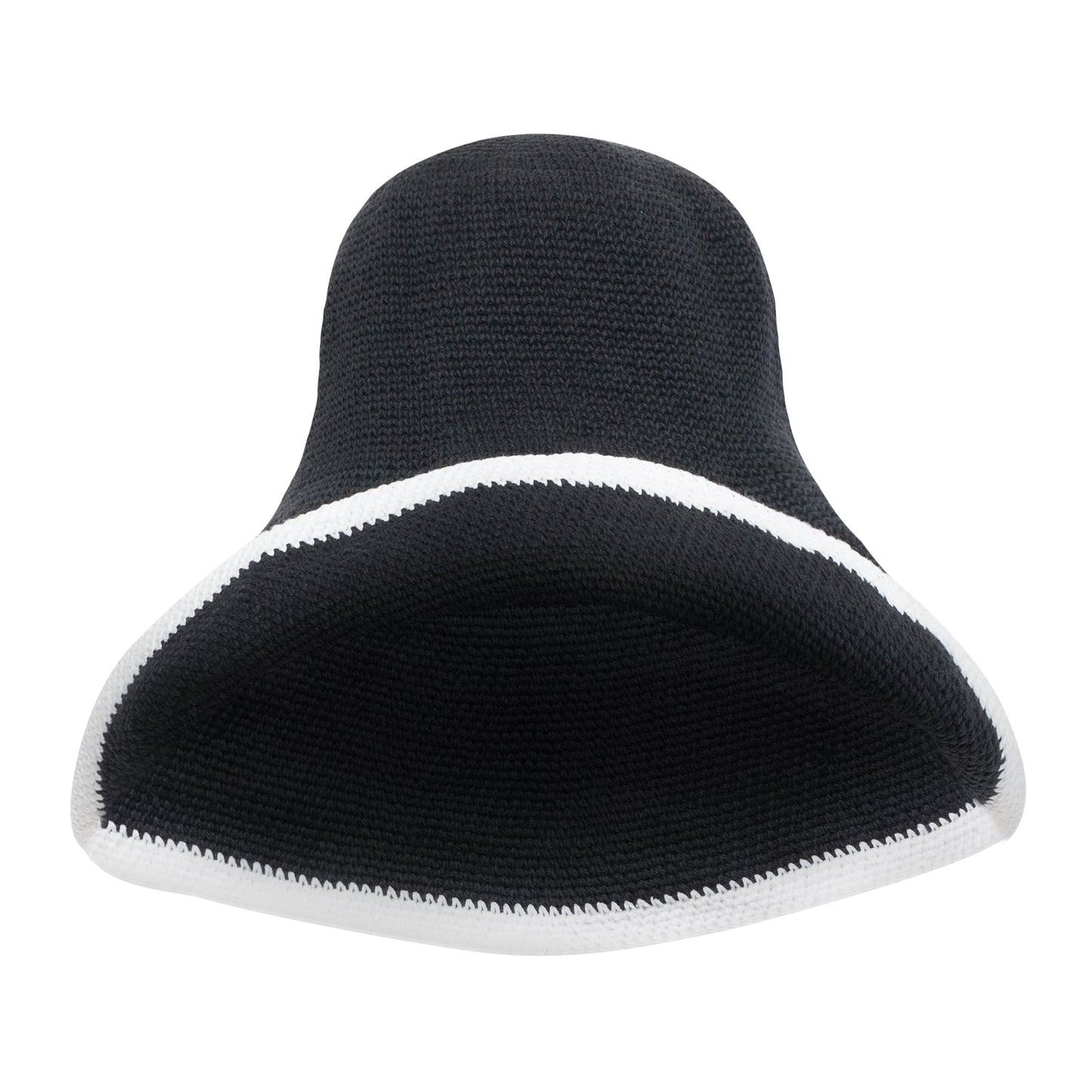 BLOOM LINE Crochet Sun Hat In Black