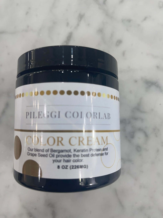 Displayed jar of Pileggi Color Lab Color Cream Product