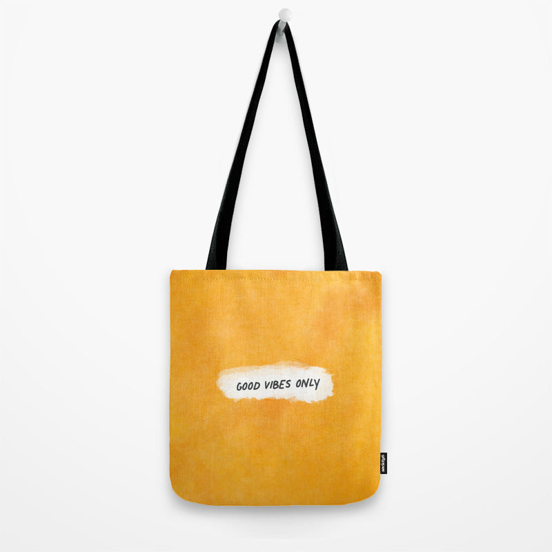 Good Vibes Only: Yellow Canvas Edition Tote Bag